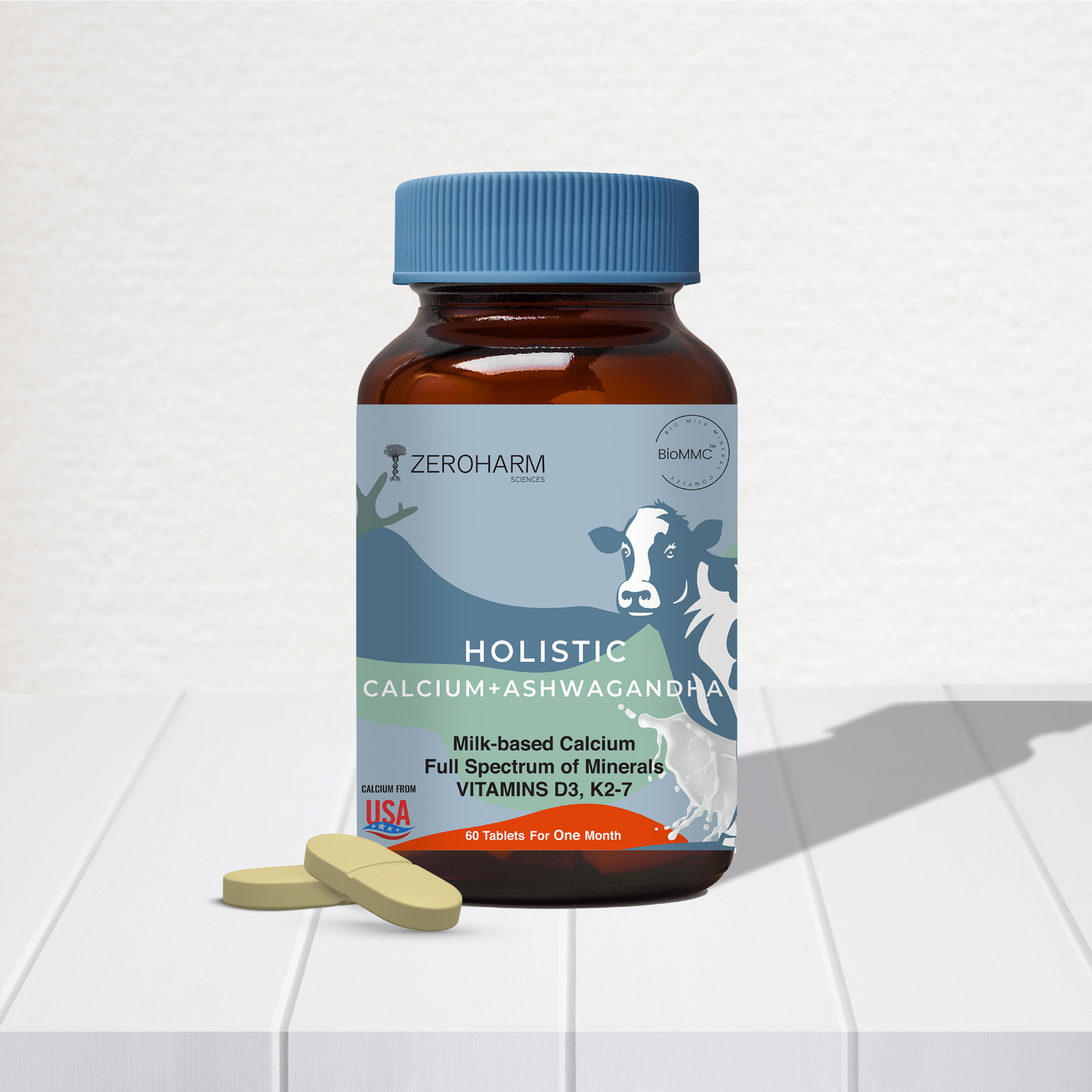 Holistic Calcium And Ashwagandha Tablets